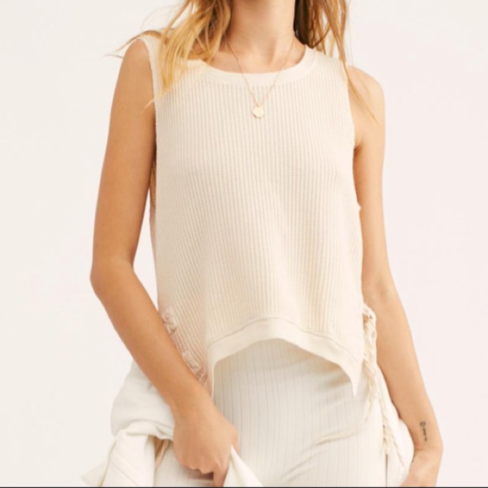 Free people sleeveless interlaken top size small